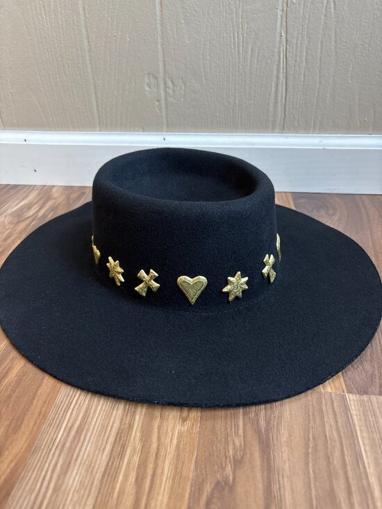 Lack of Color Celestial Black Australian Wool Boater Hat main image 8